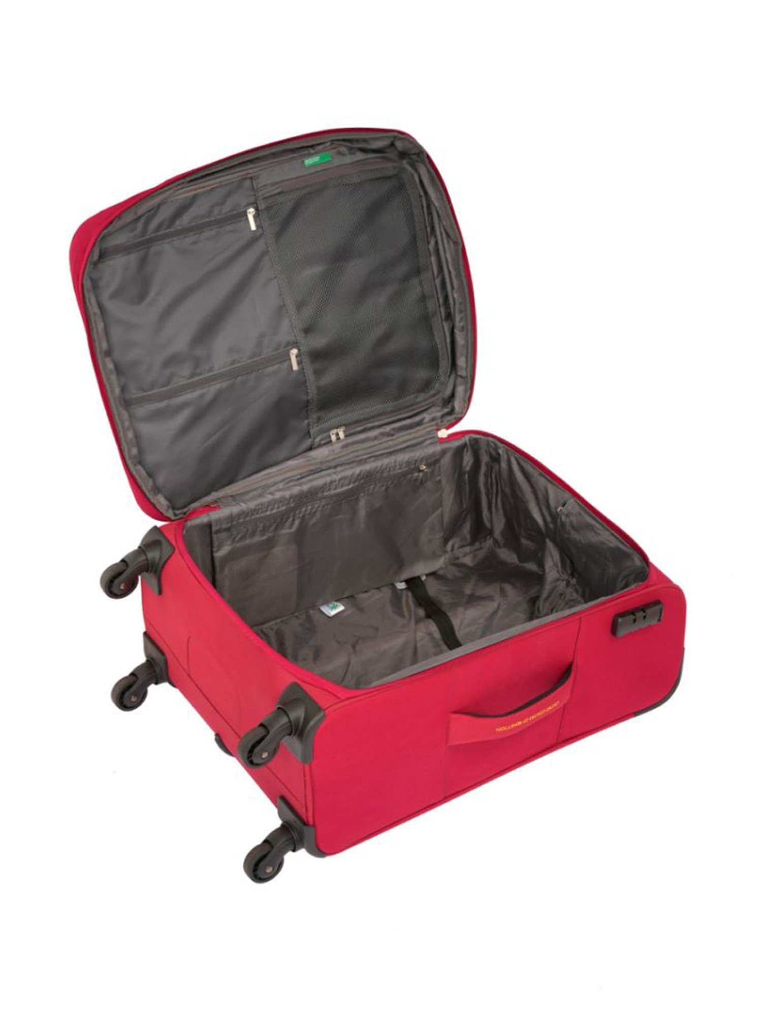 United Colors Of Benetton Macau Red Printed Soft Medium Trolley Bag - 68 Cms