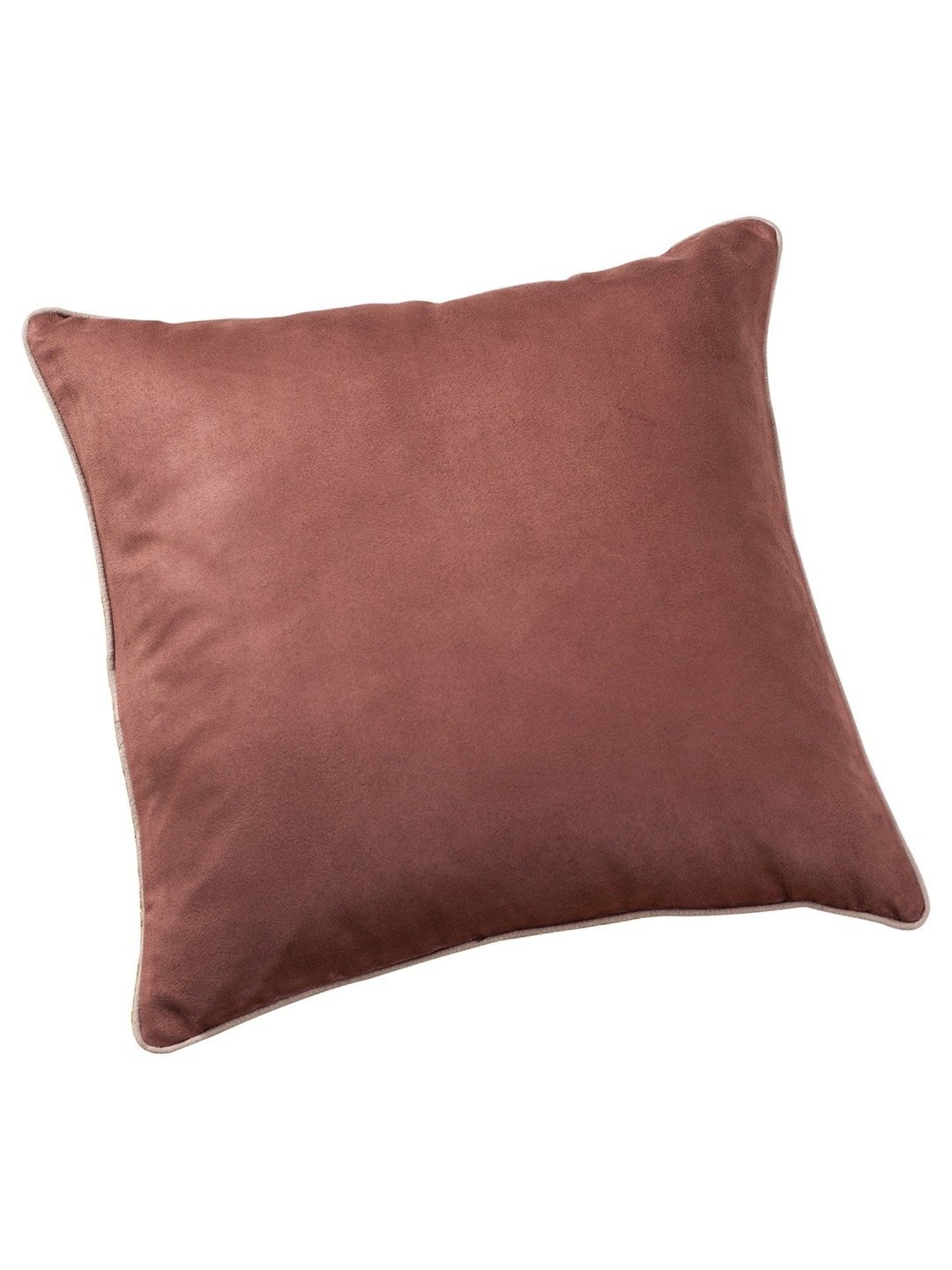Nestroots Solid Brown Silk Cushion Cover