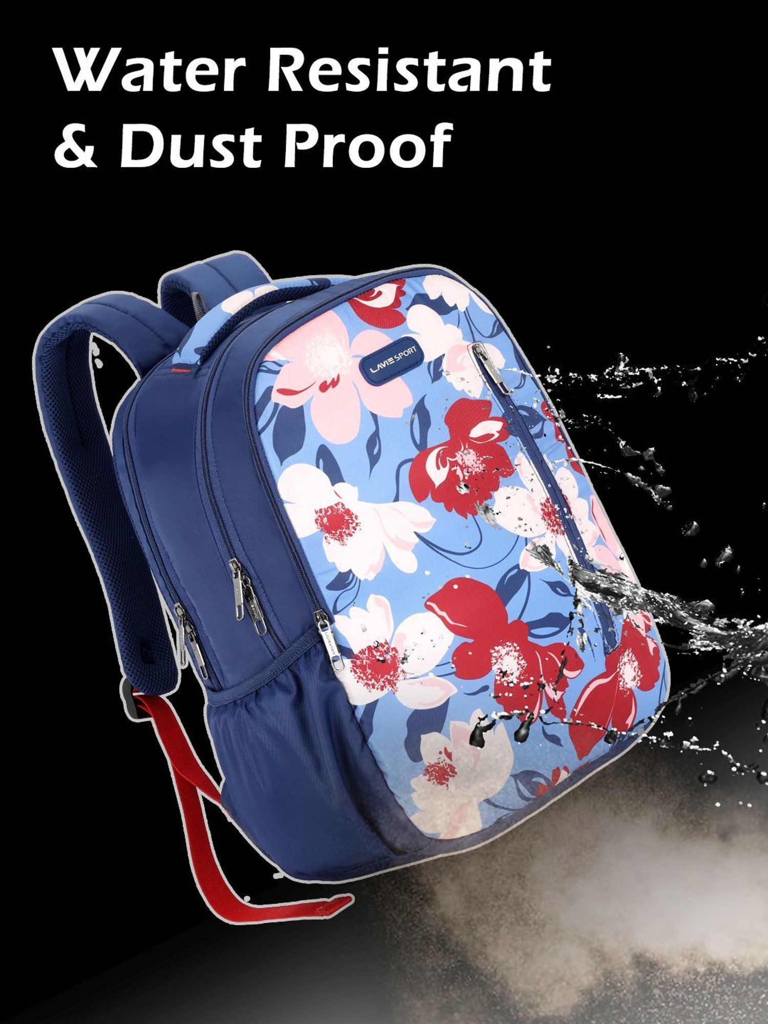 LAVIE SPORT Navy Printed Backpack