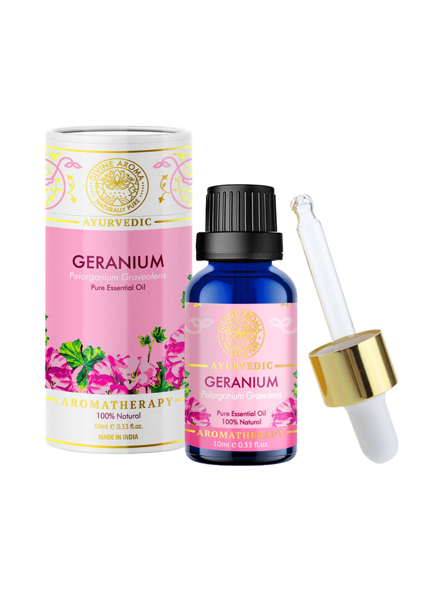 Divine Aroma Geranium Essential Oil - 10 ml