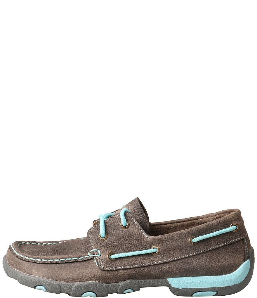Twisted X Women's Leather Driving Moc Boat Shoes