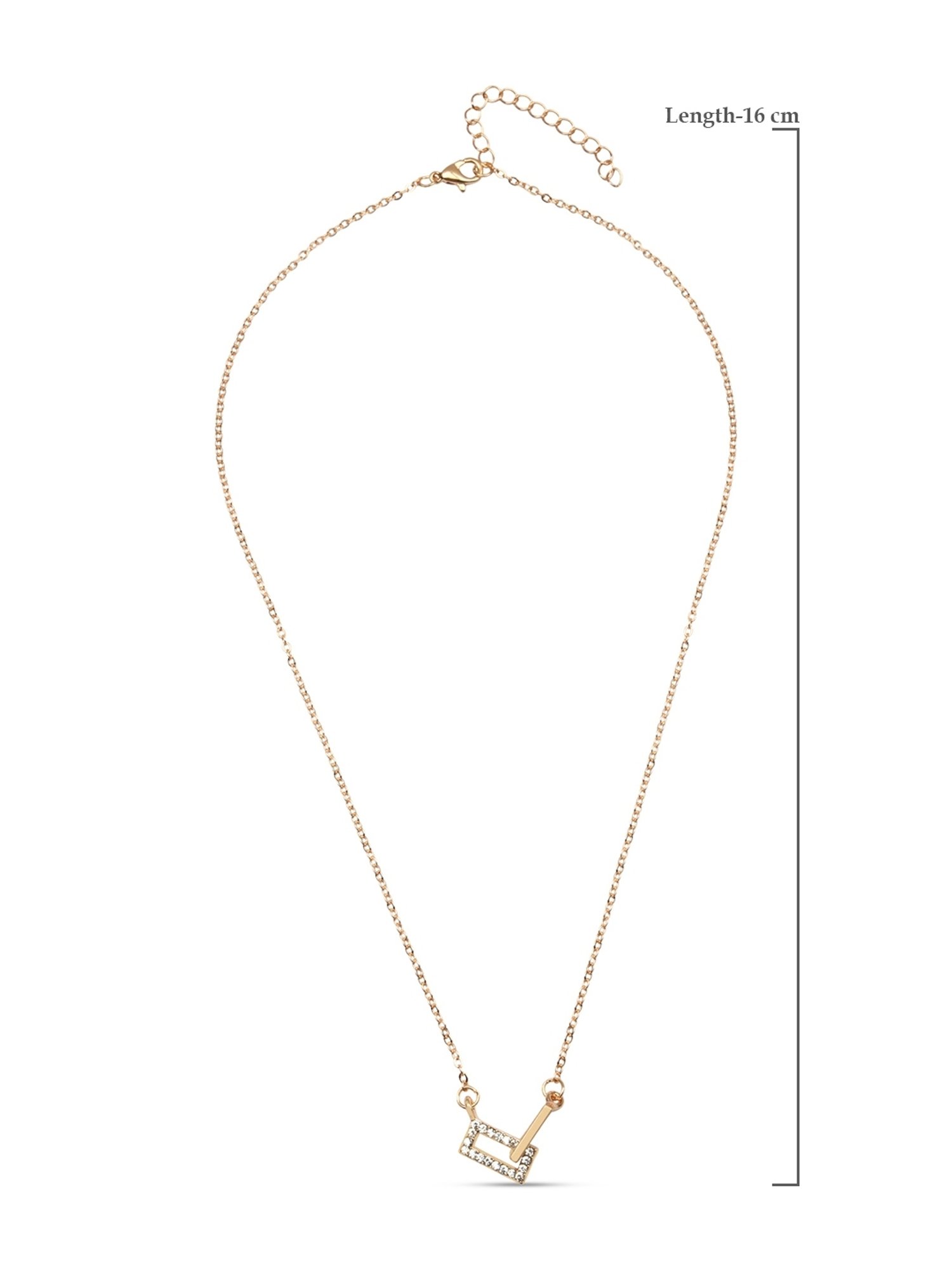 ToniQ Gold-Plated White Baroque Choker Necklace for Women