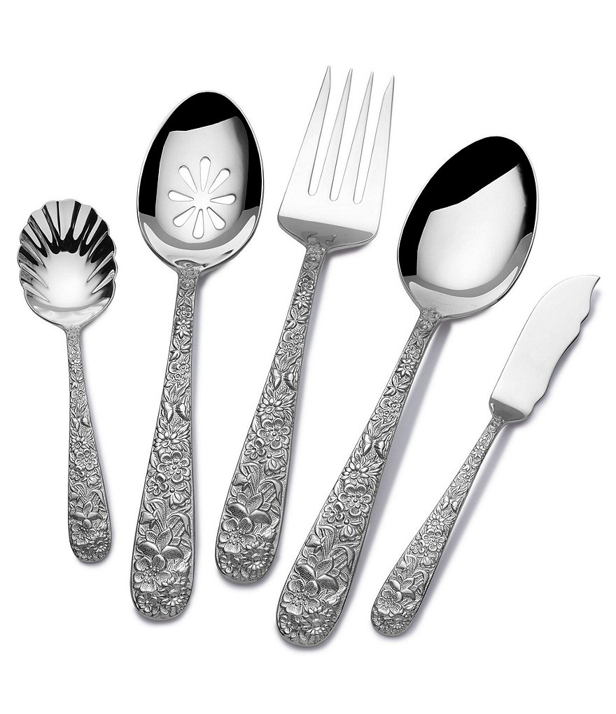 Towle Silversmiths Contessina Floral 5-Piece Serving Set
