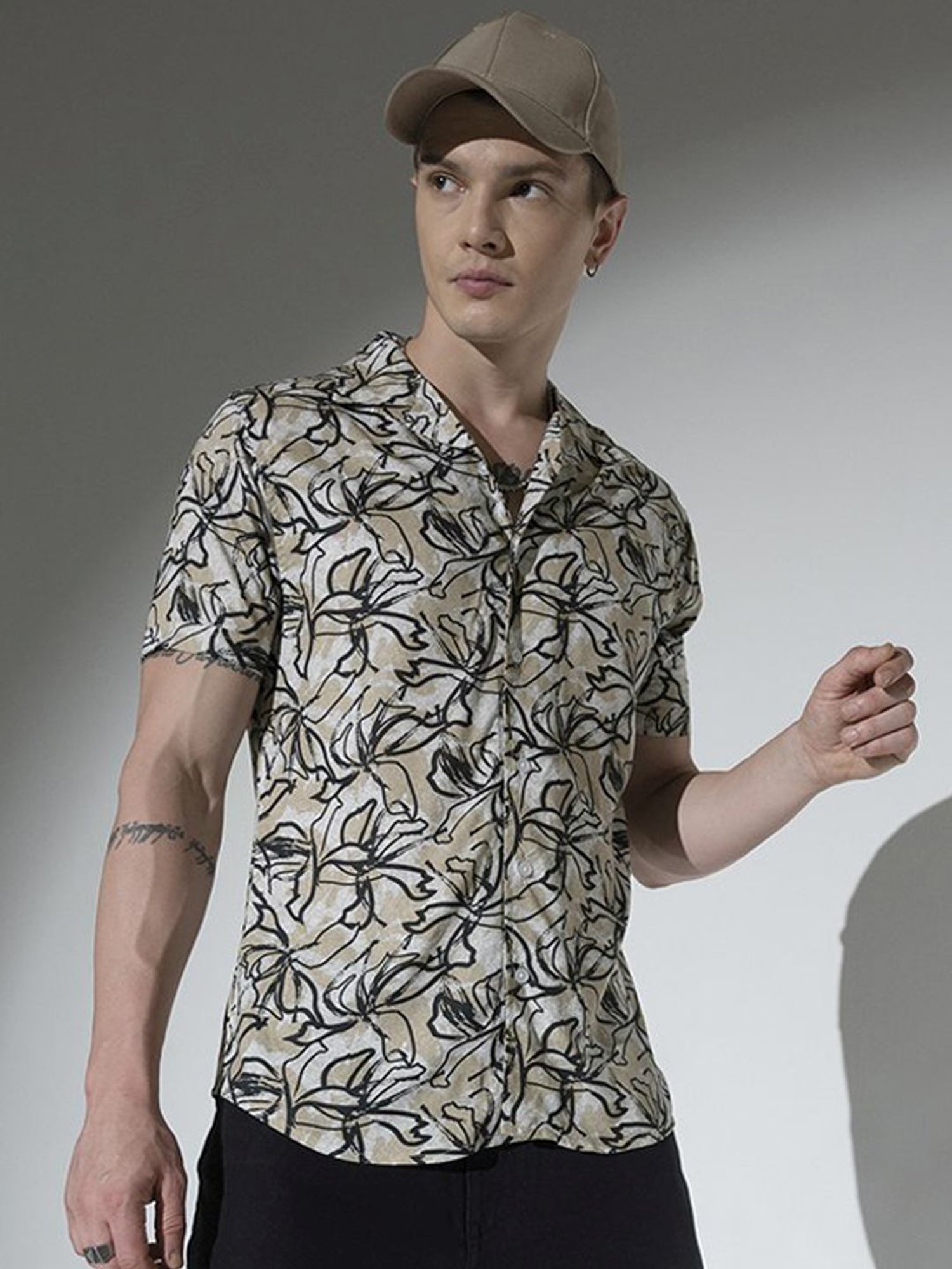 Hubberholme Multicolored Boxy Fit Printed Shirt