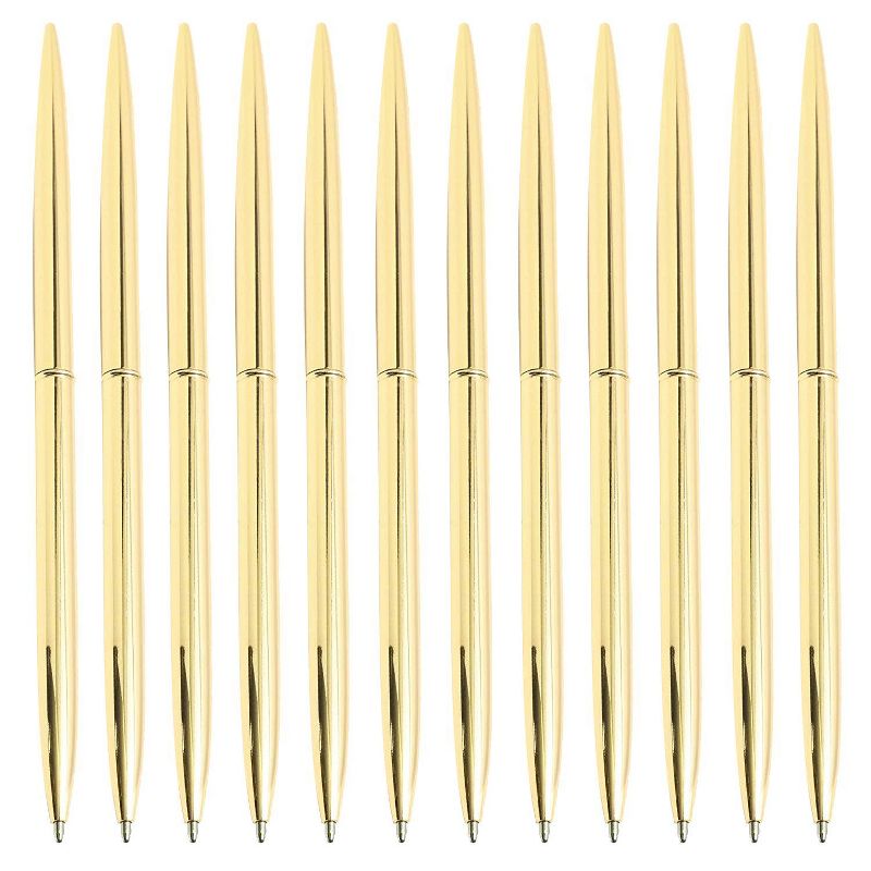 uni-ball Roller Ball Stick Pens, 0.5 mm Micro Tip, Blue, pk of 12