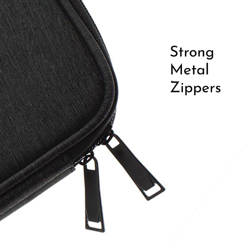 Thread Electronic Large Travel Cord Cable Wire Organizer Travel Accessories Case Bag Pouch for Electronics Cord Cases for Charger Phone USB iPad Small Tablet Gadget Accessory Black