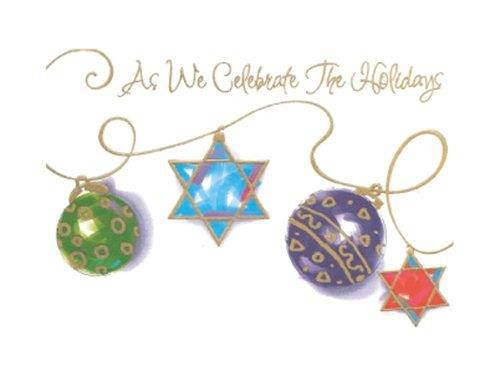 Designer Greetings - Boxed Holiday Cards - Interfaith Cards For People Who Celebrate Both Christmas and Hanukkah - As We Celebrate The Holidays