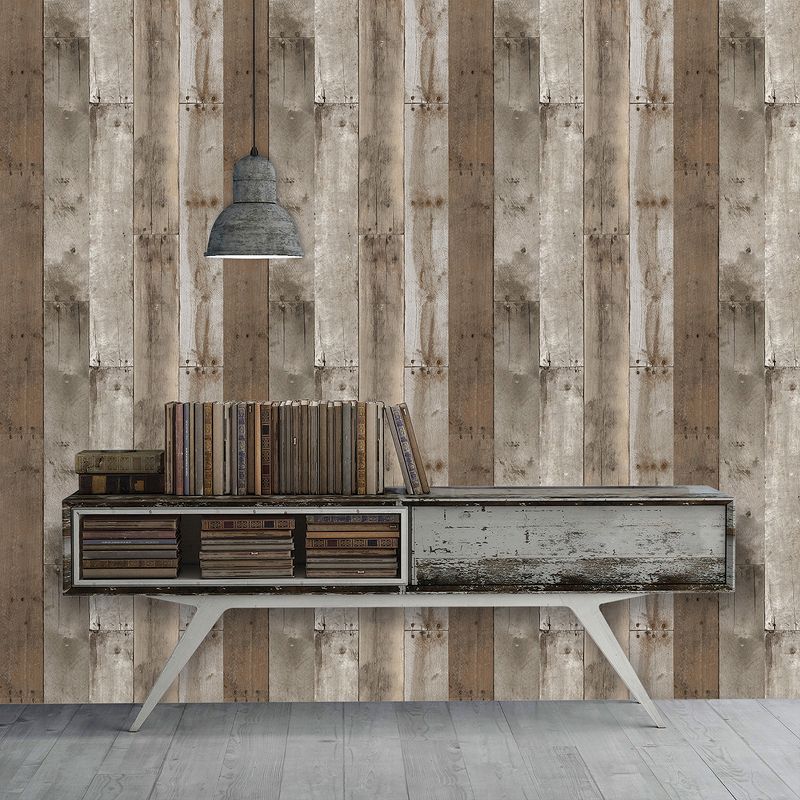 Tempaper Repurposed Weathered  Wood Self Adhesive Removable Wallpaper