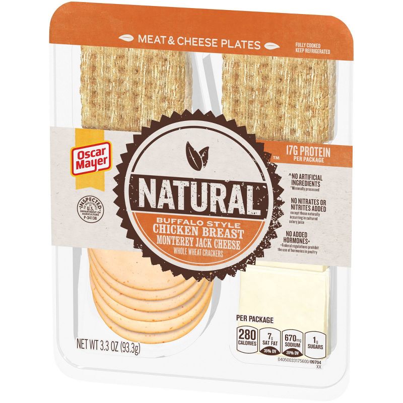 Oscar Mayer Natural Buffalo Style Chicken Breast with Monterey Jack Cheese Snack Plate - 3.3oz