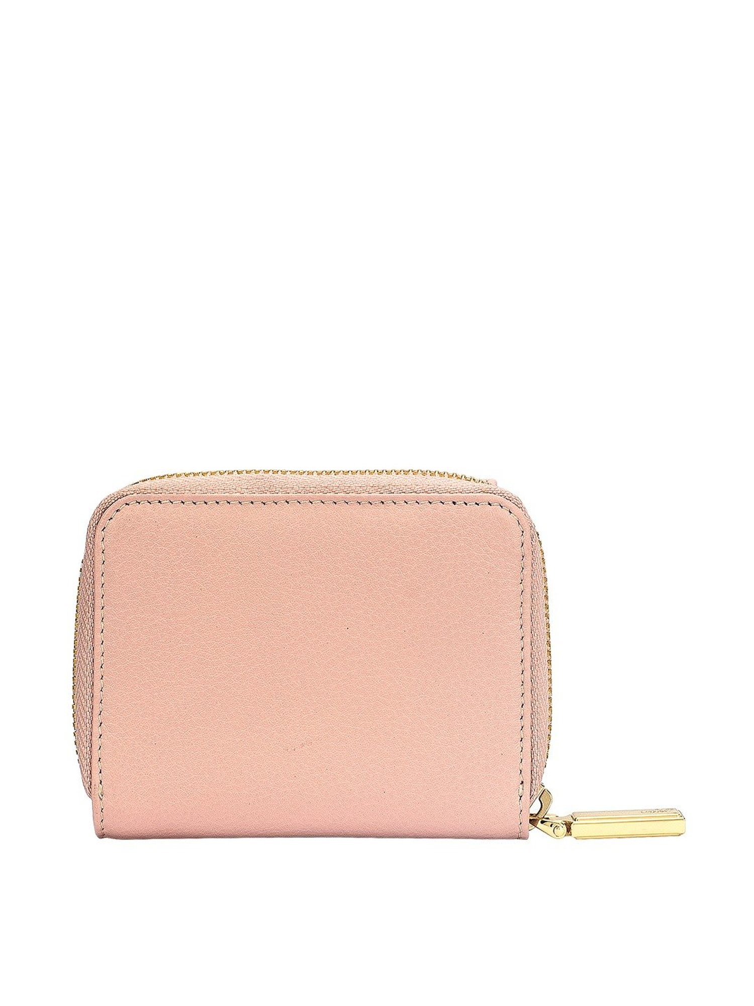 Eske Isa Pink Solid Zip Around Wallet for Women