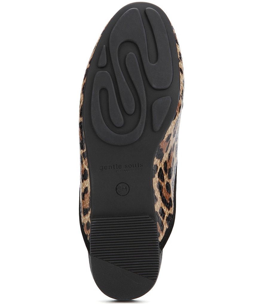 Gentle Souls Eugene Leopard Print Leather Mules