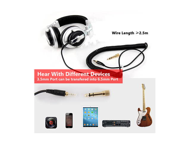 Somic ST-80 Professional DJ Headphones Stereo Studio Earphone, Gaming Monitor Headset with 3.5mm and 6.3mm Jack