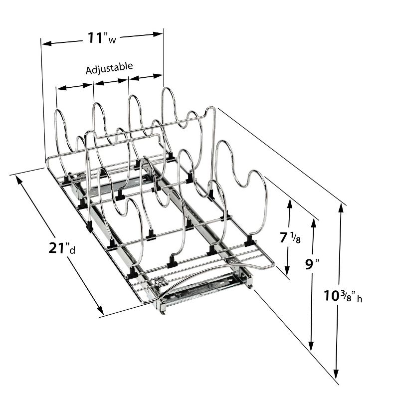 Lynk Professional Roll Out Cookware Organizer