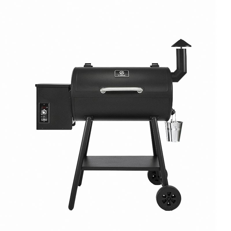 Z GRILLS ZPG-5502H 8 in 1 Wood Pellet Portable Grill Smoker for Outdoor BBQ Cooking with Digital Temperature Control and Storage Shelf, 538 Sq In