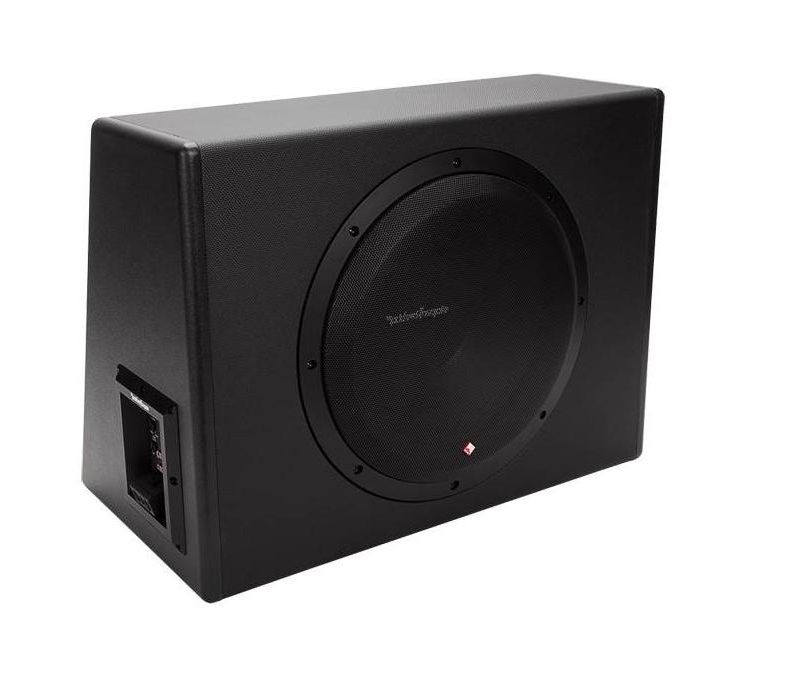 QPower GMC Chevy Crew Cab 2007-2013 Dual 12" Sub Box Enclosure w/ Bedliner Spray