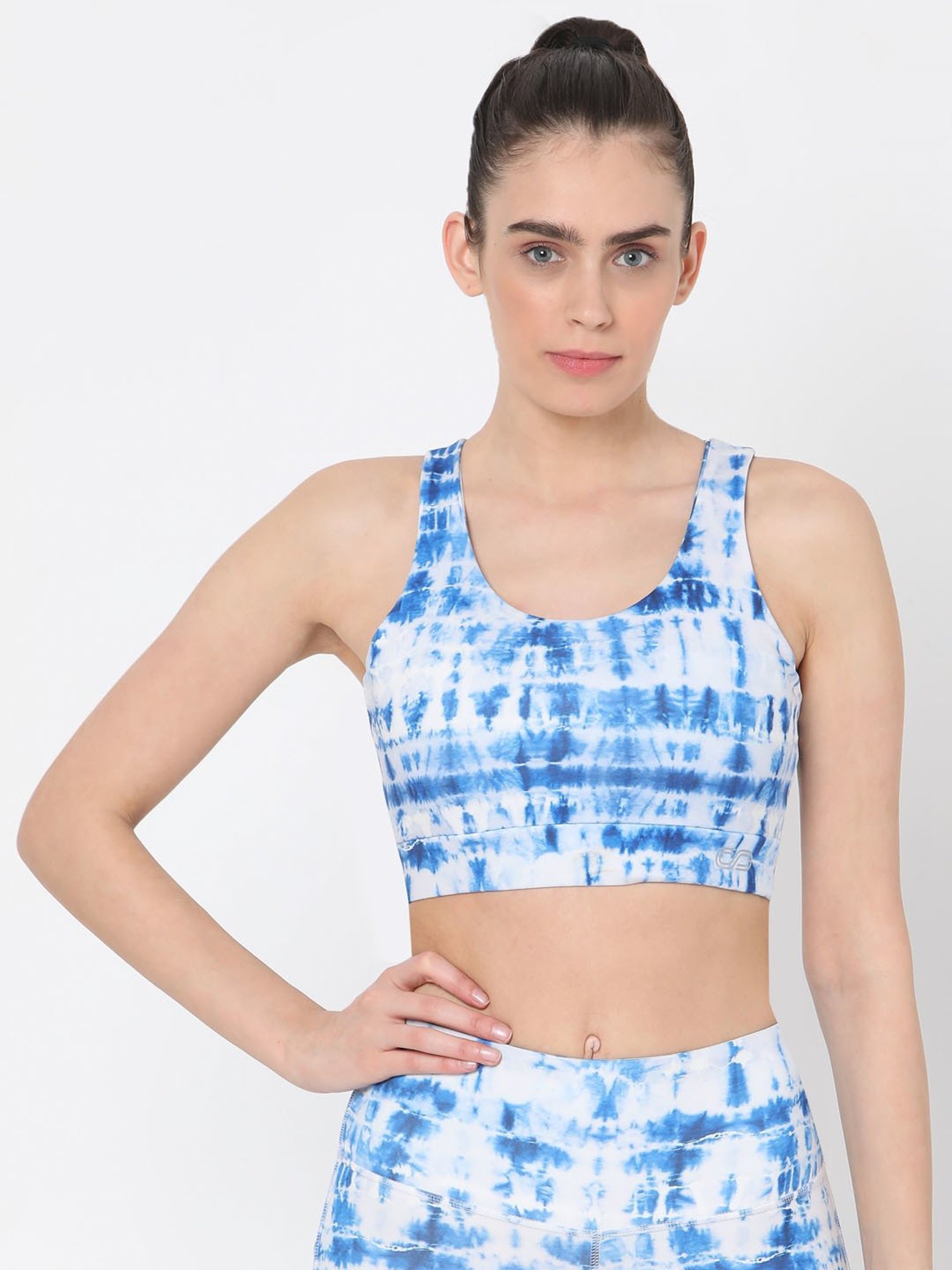 SILVERTRAQ Blue Tie - Dye Crop Top