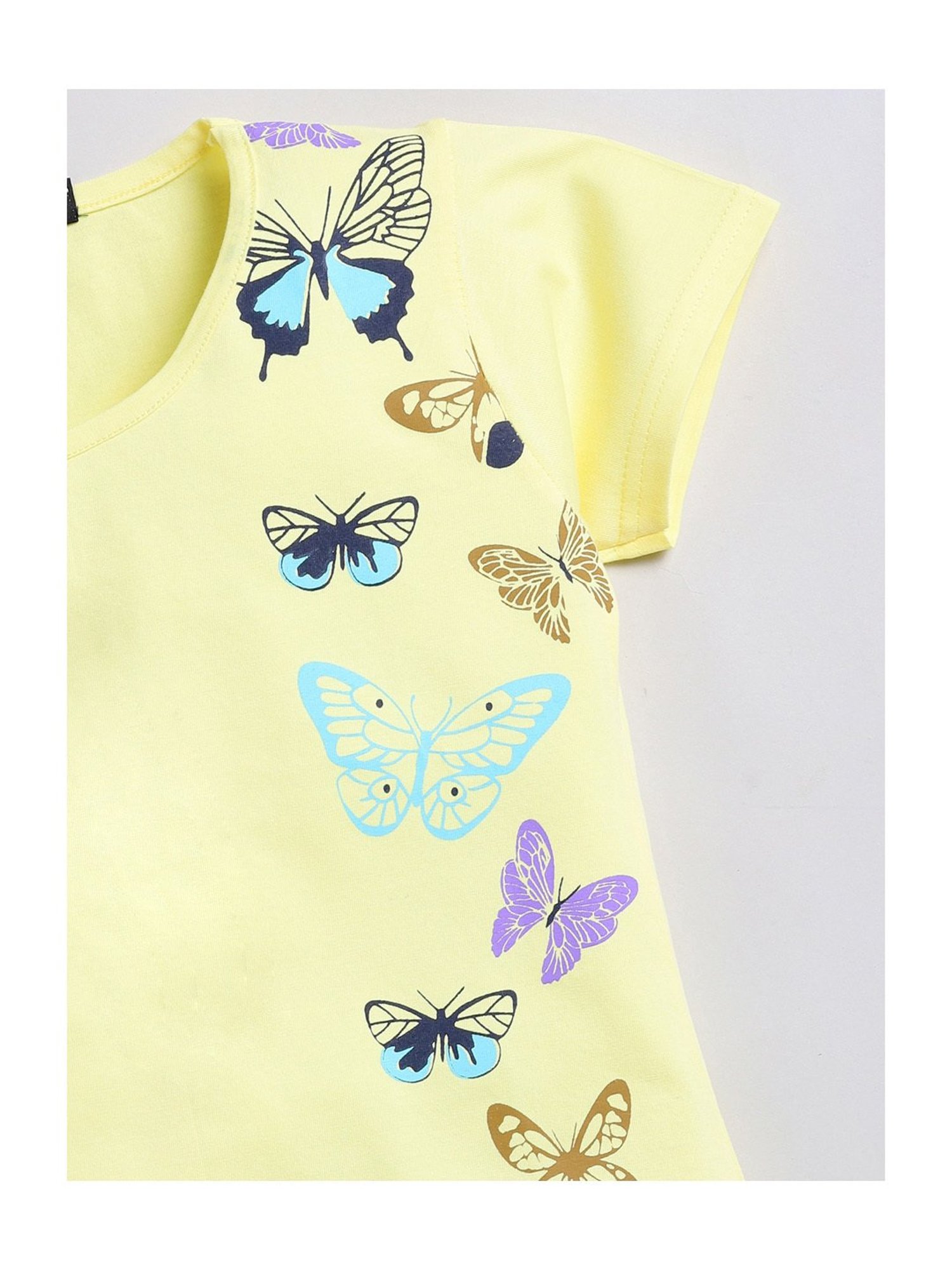 Todd N Teen Girls Yellow Printed Nighty