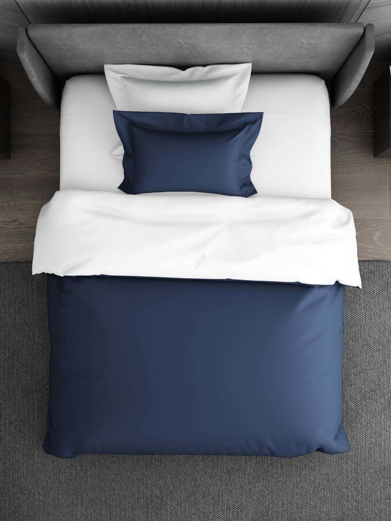 Spaces Hygro Navy Cotton 300 TC Single Duvet Cover