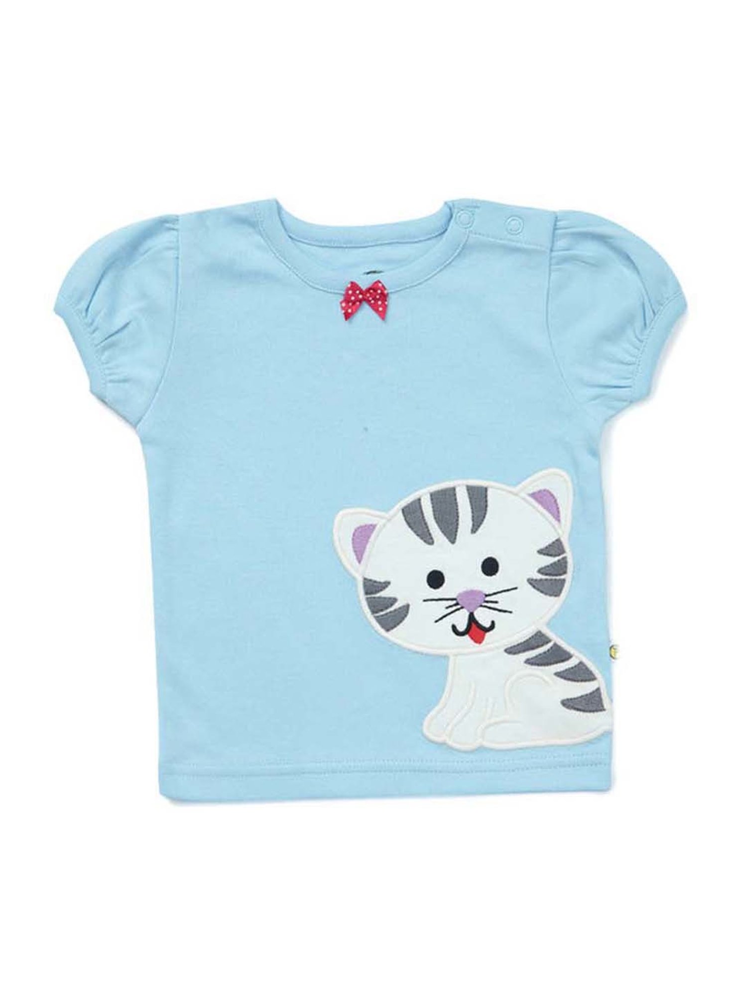 Pranava Kids Pink & Blue Printed Top (Pack of 2)