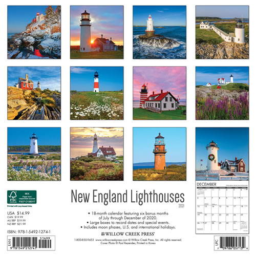 2021 New England Lighthouses Wall