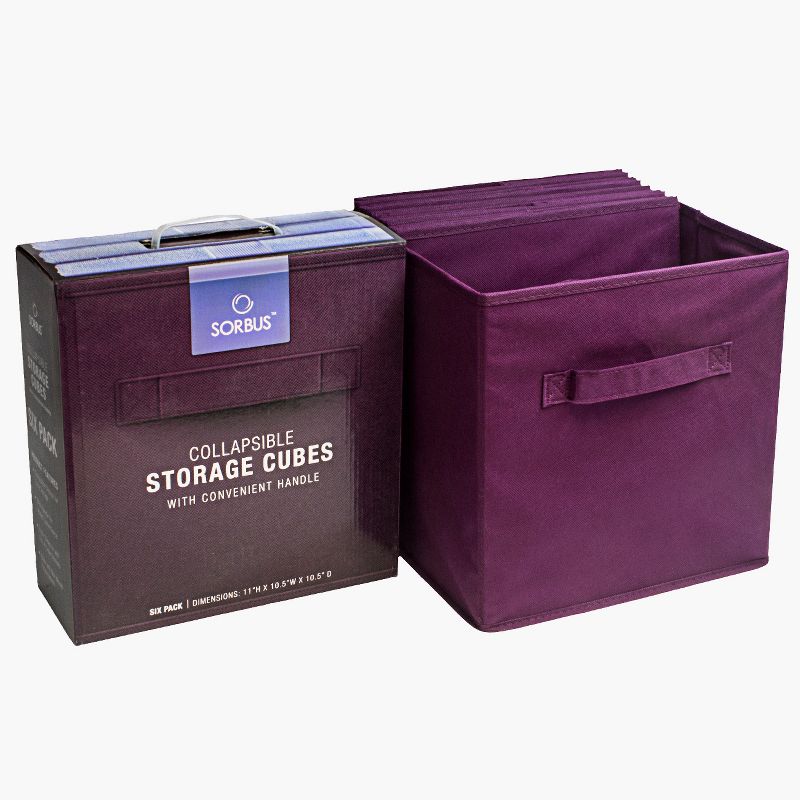 Sorbus Cube Storage Box Purple