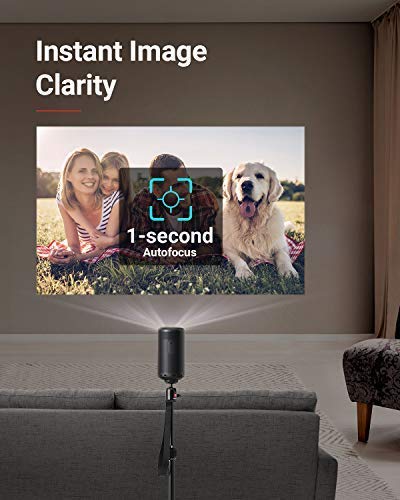 Anker Nebula Capsule Max, Pint-Sized Wi-Fi Mini Projector, 200 ANSI Lumen Portable Projector, 8W Speaker, Movie Projector, 100 Inch Picture, 4-Hour Video Playtime, Outdoor Projector&mdash;Watch Anywhere