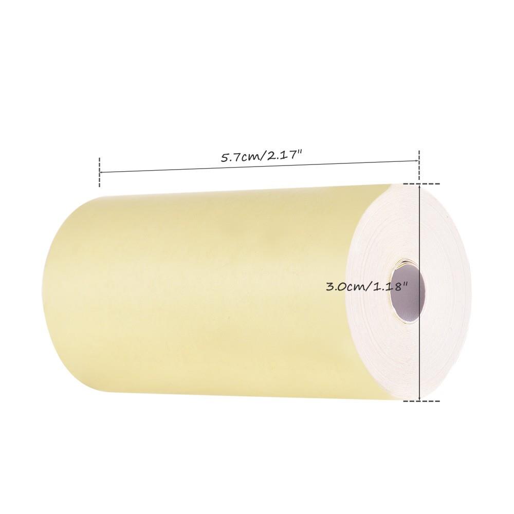 Color Thermal Paper Roll 57*30mm (2.17*1.18in) Bill Receipt Photo Paper Clear Printing for PeriPage A6 Pocket Thermal Printer for PAPERANG P1/P2 Mini Photo Printer, 3 Rolls