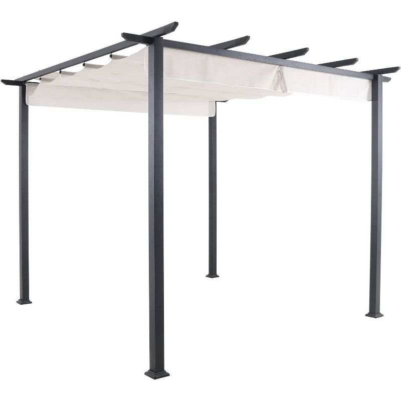 8.5' Elysium Attached Louvered Pergola - Vita