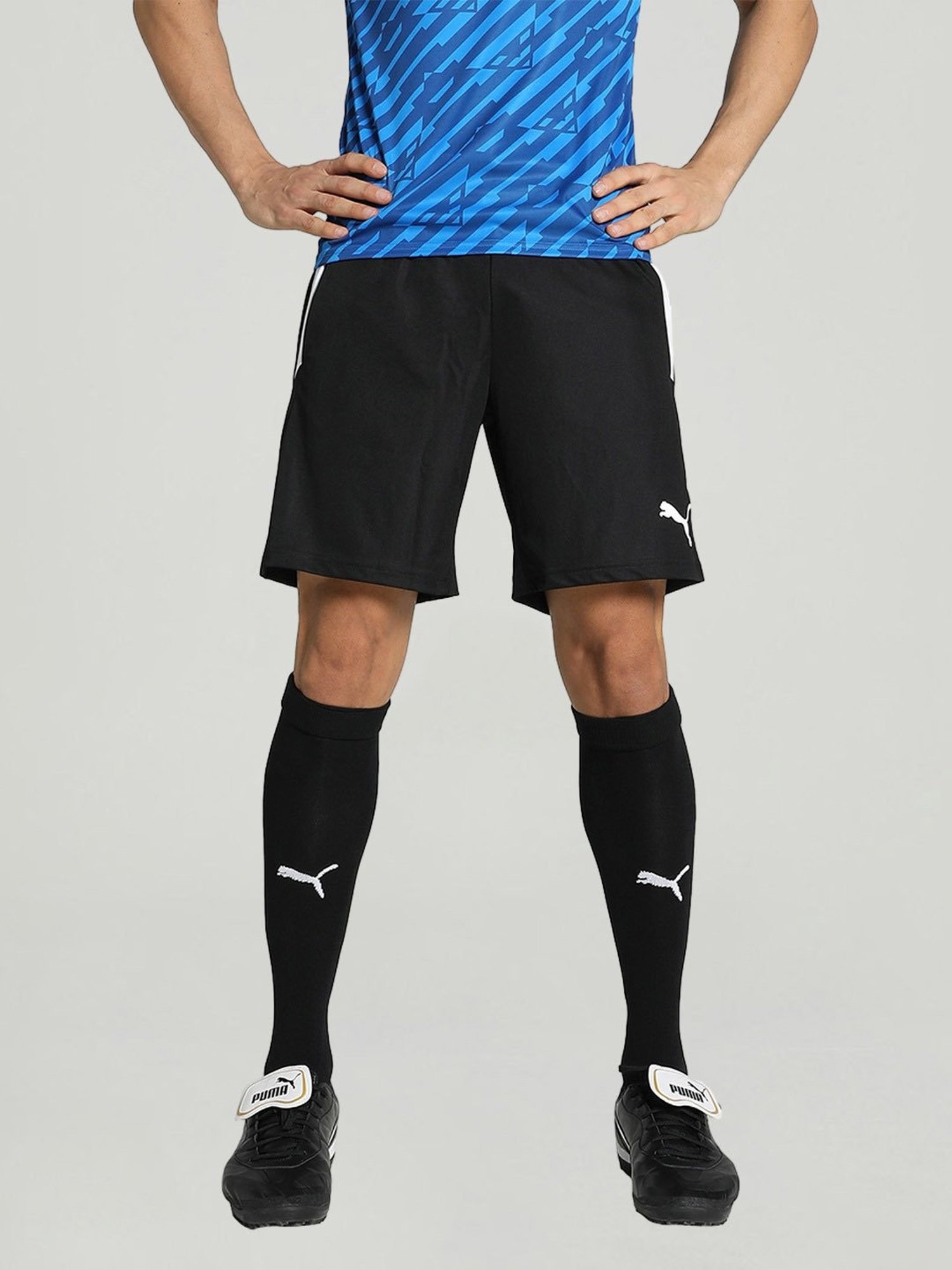 Adidas White Regular Fit Striped Sports Shorts