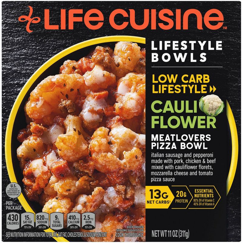 Life Cuisine Meatlovers Cauliflower Pizza Bowl - 11oz