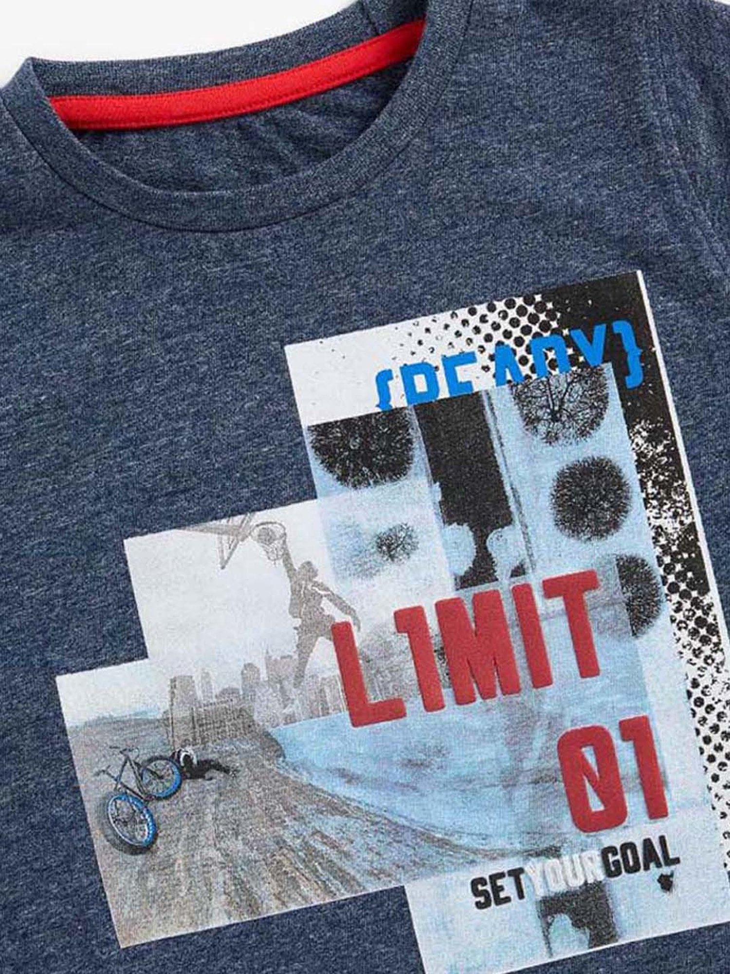 Mothercare Kids Navy Cotton Printed Full Sleeves T-Shirt