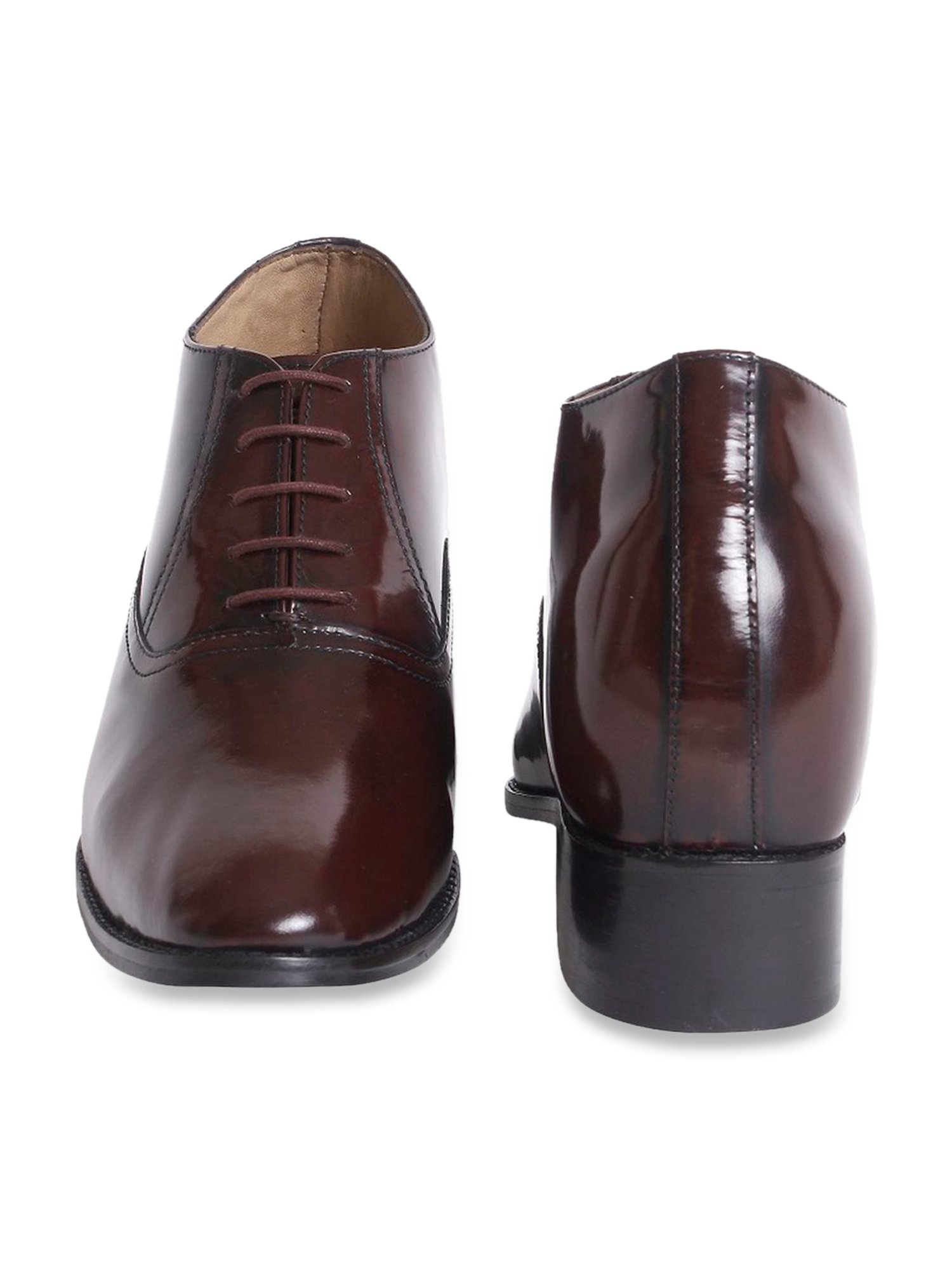 Celby Men's Height Increasing Maroon Oxford Boots