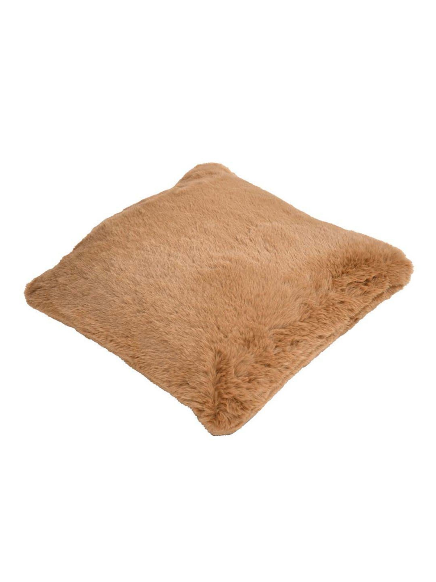 @home Brown Polyester Soft Fur Filled Cushion