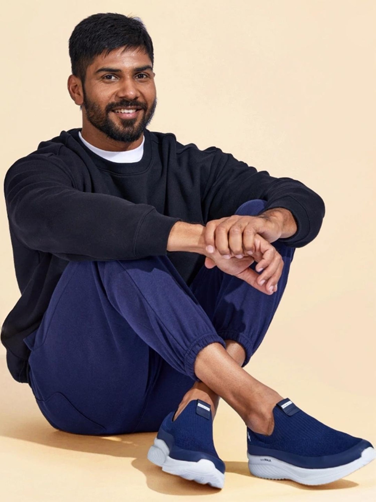 Neemans Men's Easewalk Navy Walking Shoes