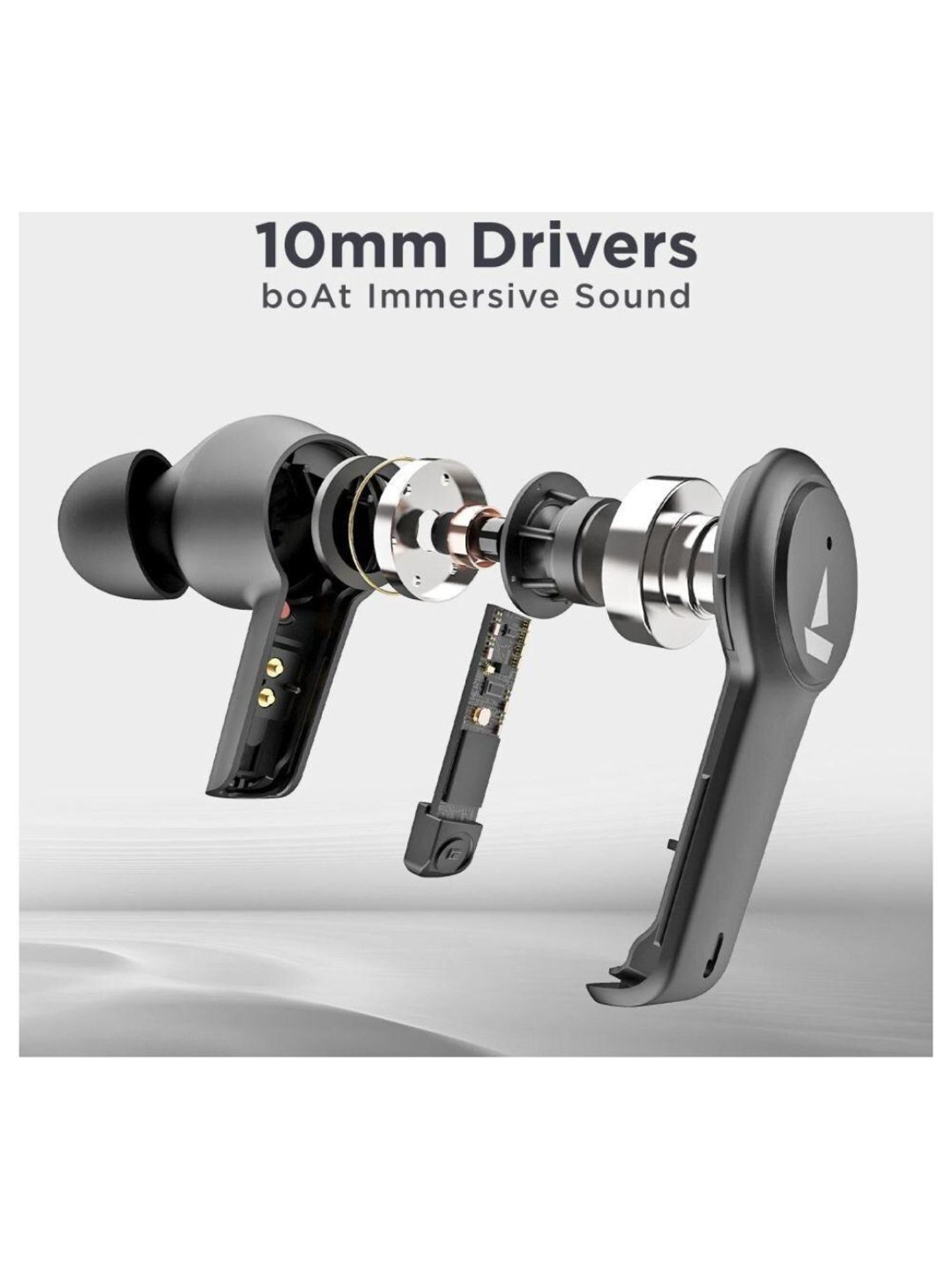 Boat Airdopes 418 ANC Noise-cancelling Earbuds With 10mm Drivers (Black)