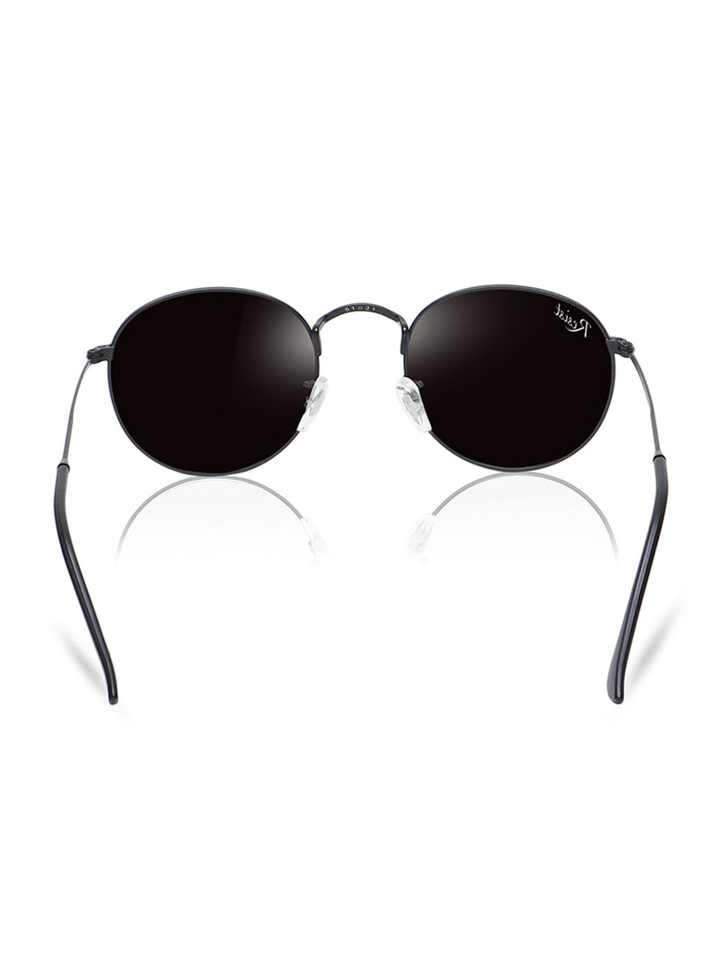 Resist Eyewear Black Round UV Protection Unisex Sunglasses