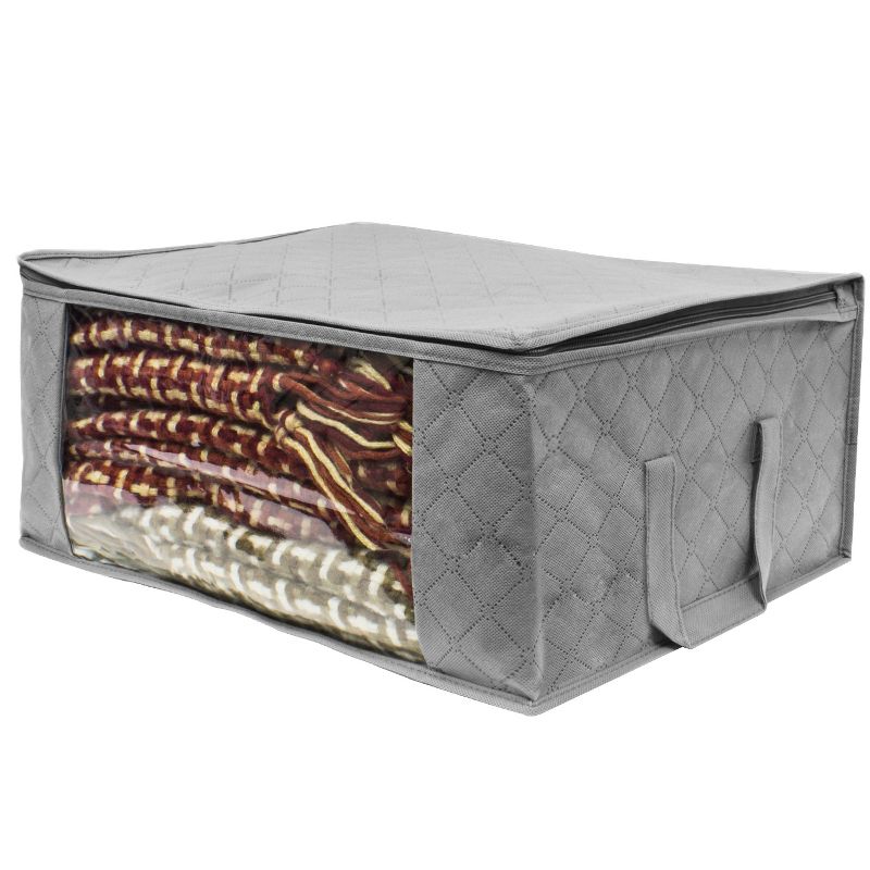 Sorbus 3pc Storage Bamboo Charcoal Fiber Clothing Organizer Bags Set