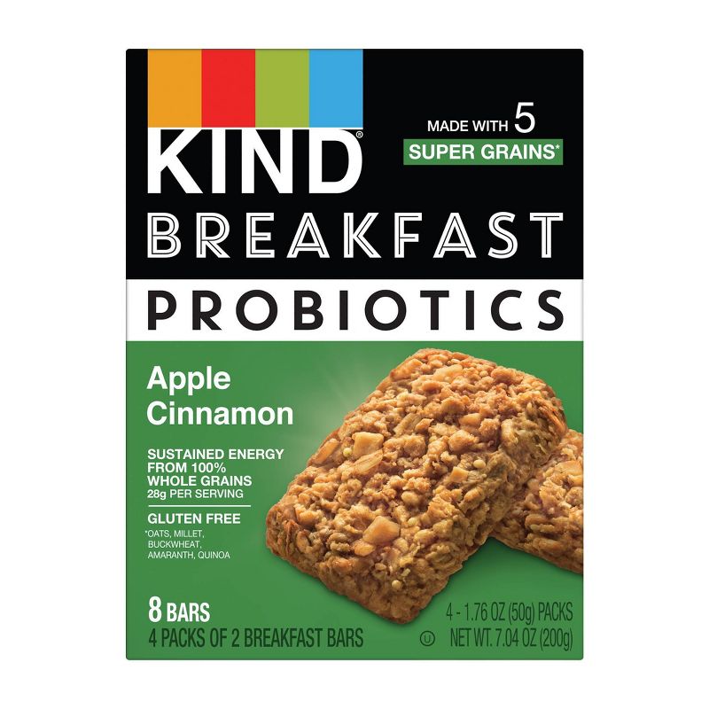 KIND Breakfast Probiotics Apple Cinnamon Bars - 7.1oz/8ct