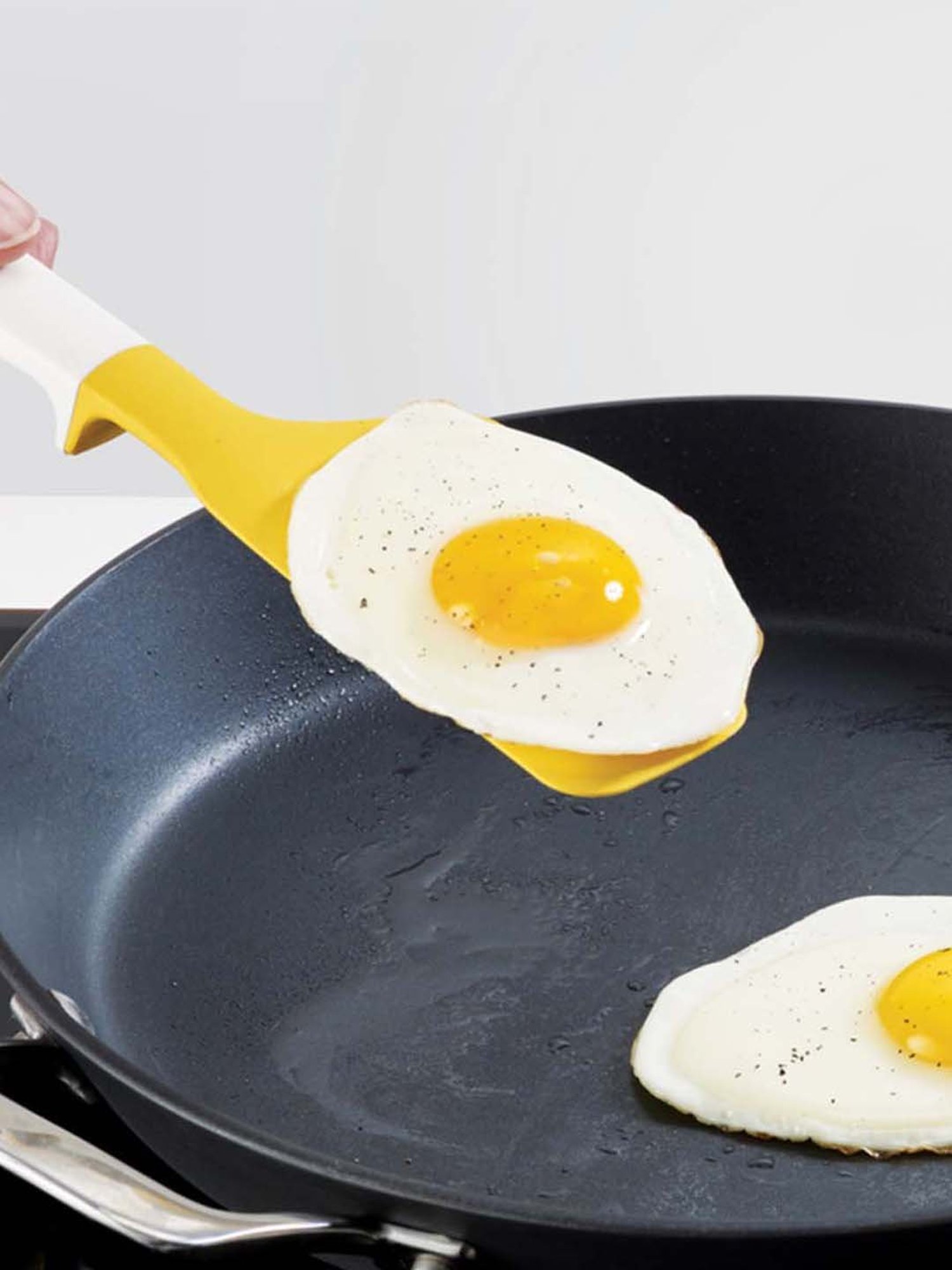 HAZEL Silver Stainless Steel Spatula with Beveled Edge