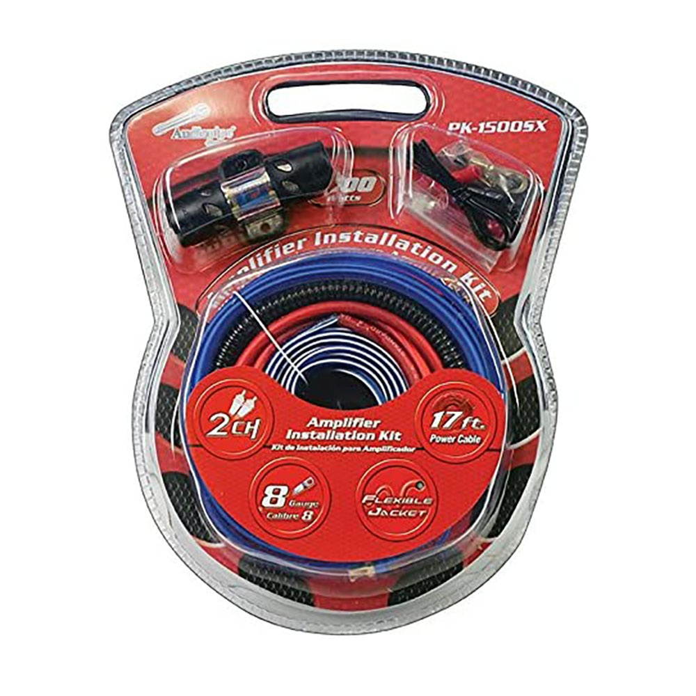 Audiopipe 8 G.A. Wiring Kit for Car Audio Systems Up To 1500 Watts (2 Pack)