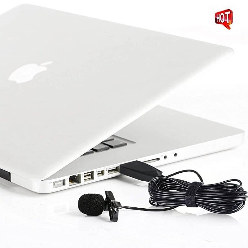 USB Microphone  Lavalier Mic Lapel Clip on Microphone for Computer PC Laptop MacMacBookPS4 Perfect for Video Yutube RecordingInterviewsSkypeVloggingPodcast