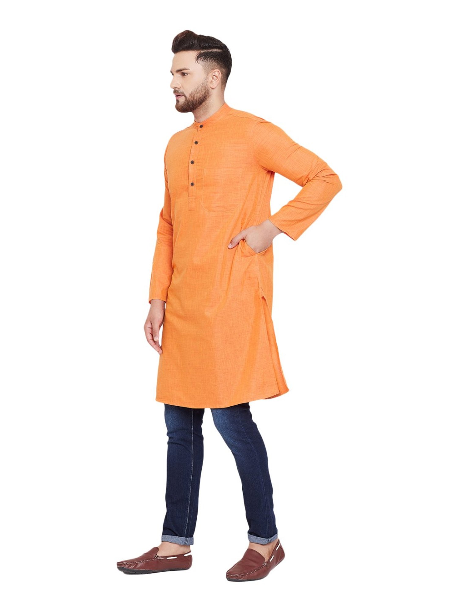 Even Orange Regular Fit Kurta