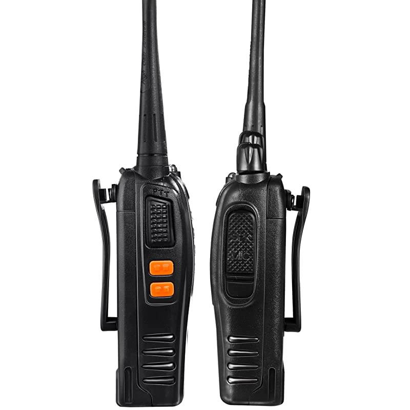 Rechargeable Long Range TwoWay Radios with Earpiece 6 Pack UHF 400470Mhz Walkie Talkies Liion Battery and Charger Included