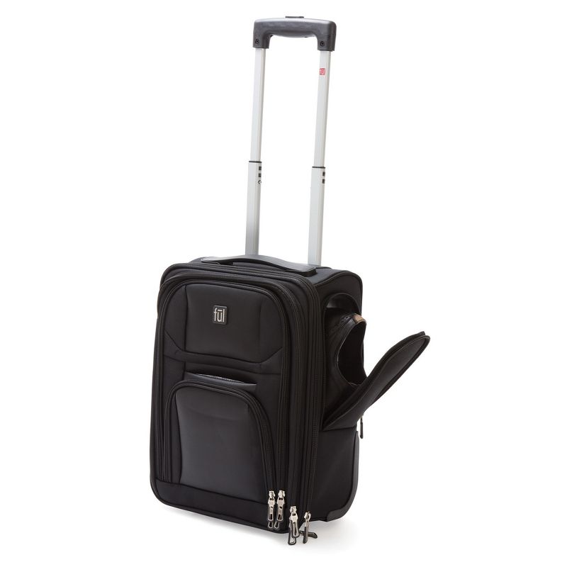 FUL 16.5" RFID Crosby Underseat Carry On Suitcase - Black