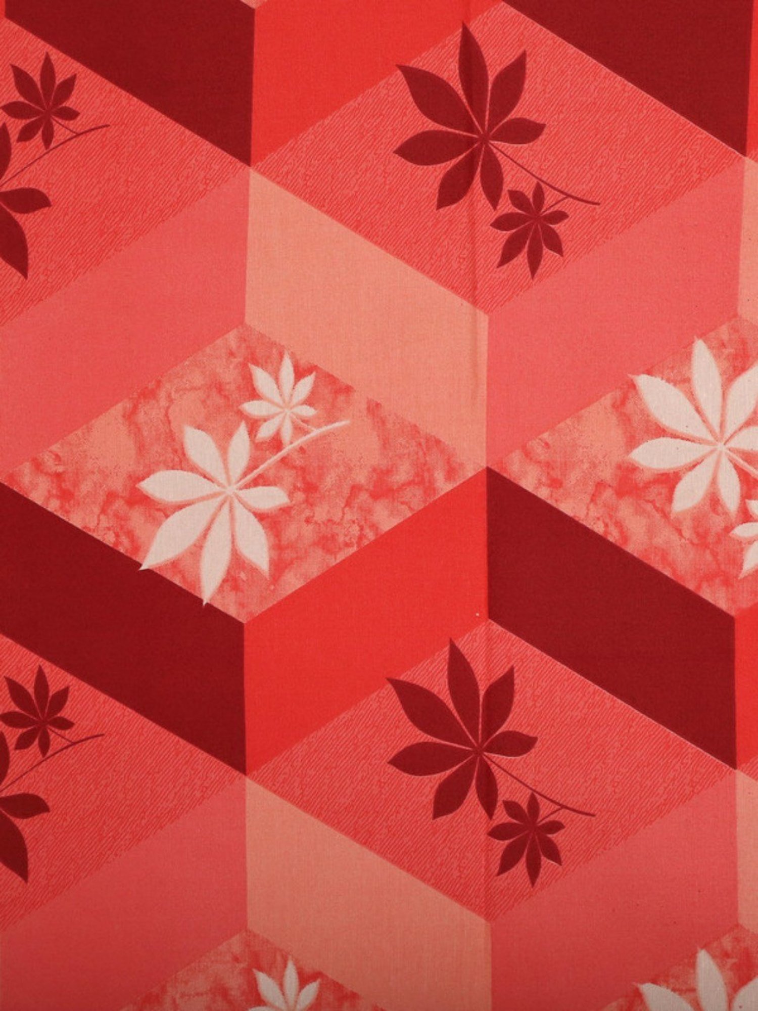 Dhrohar Printed Orange & Brown Cotton 180 TC Double Bedsheet with 2 Pillow covers