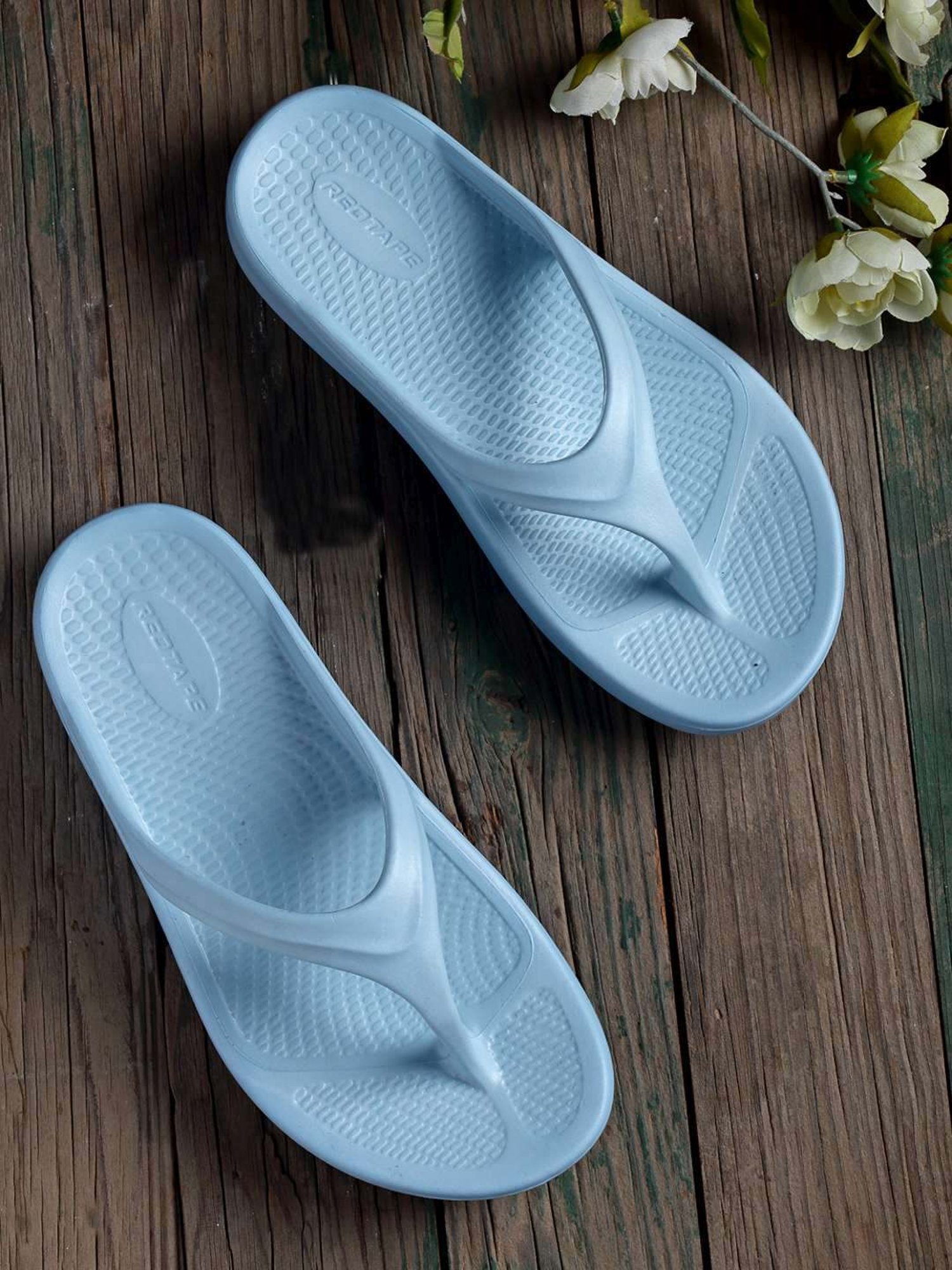 Red Tape Women's Powder Blue Flip Flops