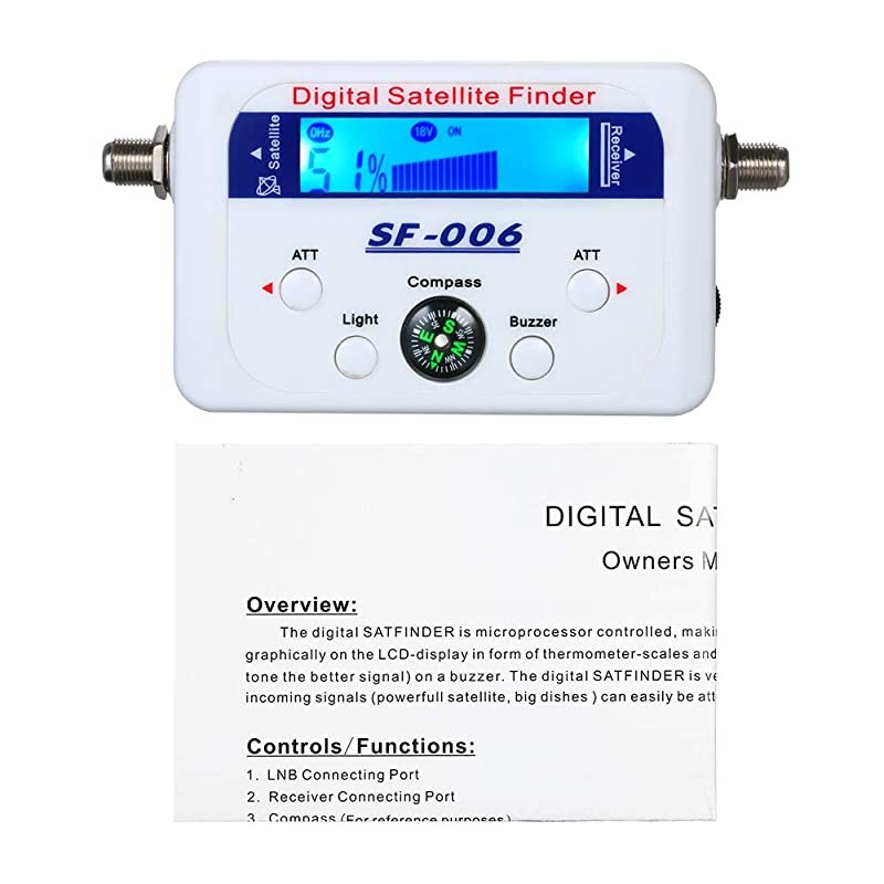 Satellite Signal Meter,  Digital Satellite Finder Satellite Signal Meter Mini Digital Satellite Signal Finder Meter with LCD Display Digital Satfinder with Compass