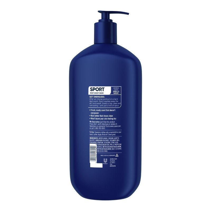 Suave Men Sport Energizing Body Wash Soap for All Skin Types - 32 fl oz