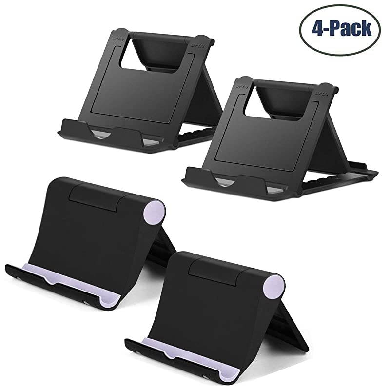 Phone Stand 4 Pack Cell Phone Stand Universal Foldable Tablet Stand MultiAngle Pocket Desktop Holder Cradle Compatible Phone XR XS Max X1187 Plus76s65 Tablets