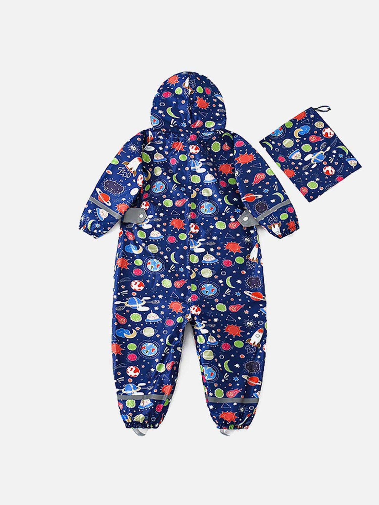 Little Surprise Box Kids Pink Printed Full Sleeves Raincoat